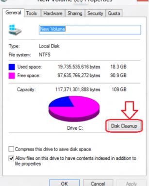 Delete temporary files in Windows 8.